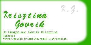 krisztina govrik business card